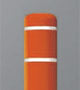 Orange Post Cover with White Stripes Orange Post Cover with White Stripes