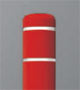 Red Post Cover with White Stripes Red Post Cover with White Stripes