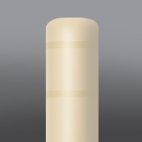 DINGED 6.5" x 55" Square Bollard Cover-BEIGE no Tape
