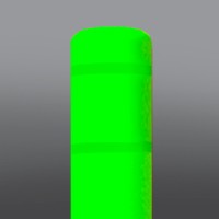 DINGED 6.5" x 55" Square Bollard Cover-LIME GREEN no tape