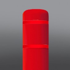 DINGED 4.5" x 50" Bollard Cover Red w/Red Tape