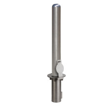 4" x 36" Removable Steel Bollard - Stainless Steel 