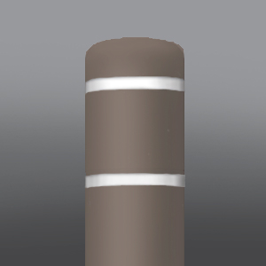 Warm Grey Post Cover with White Stripes Warm Grey Post Cover with White Stripes