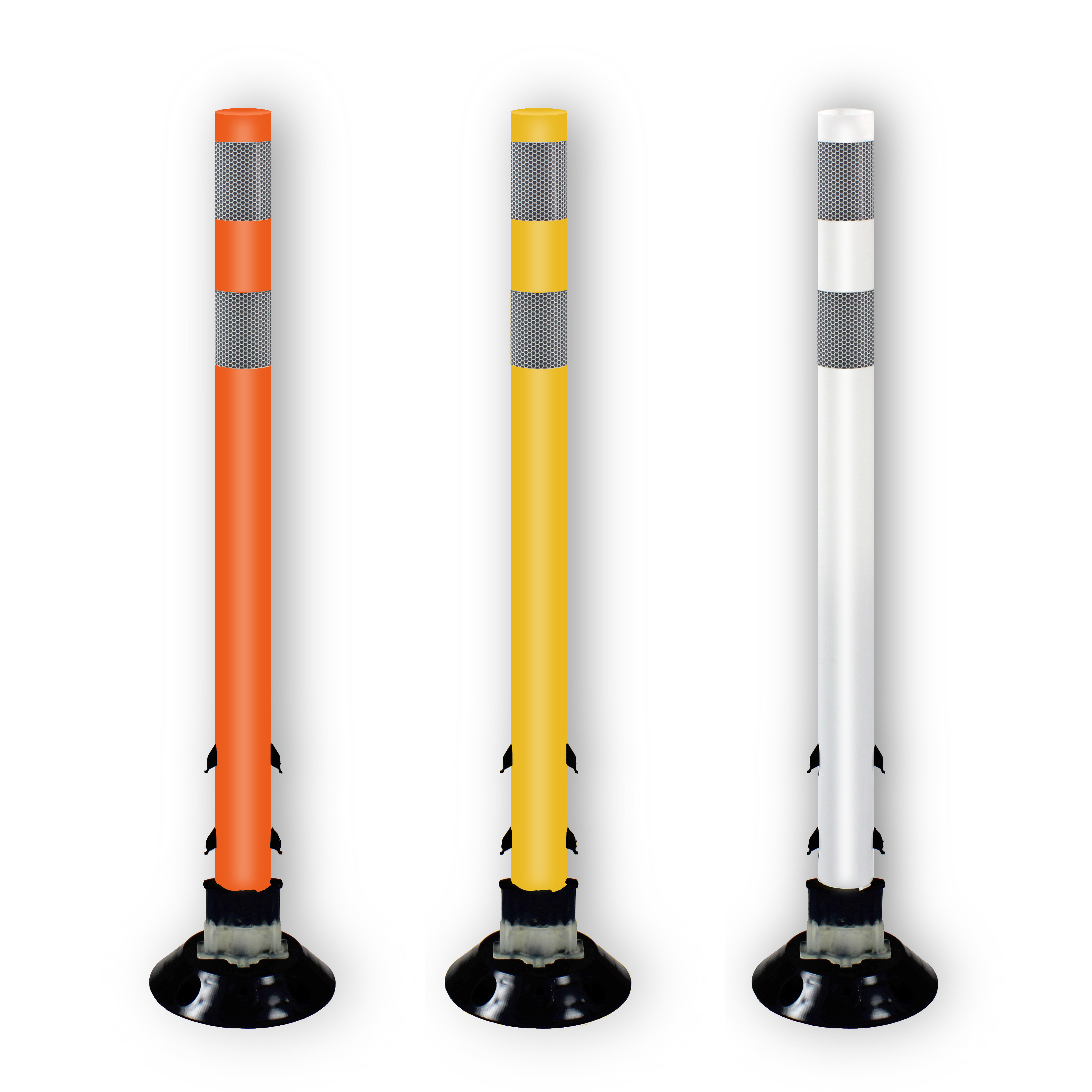 FlexStake orange, yellow, and white