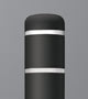 Black Post Cover with White Stripes Black Post Cover with White Stripes