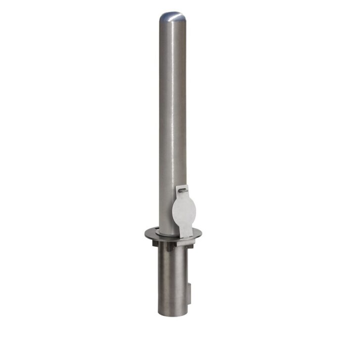 6" x 36" Removable Bollard - Stainless Steel - Image 1