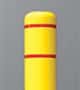 Yellow Post Cover with Red Reflective Tape