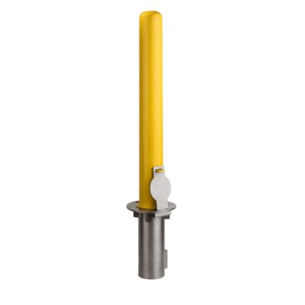4" x 36" Removable Bollard - Powder Coated Yellow