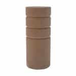 Round Cylindrical Bollard with Three Reveal Rings
