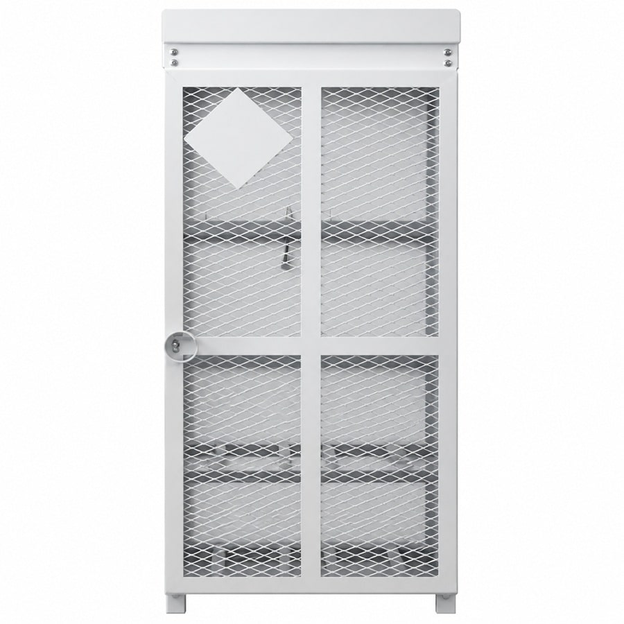 ENC-30-8-WHITE 8-Capacity 30lb Propane Tank Cylinder Cage - Image 1